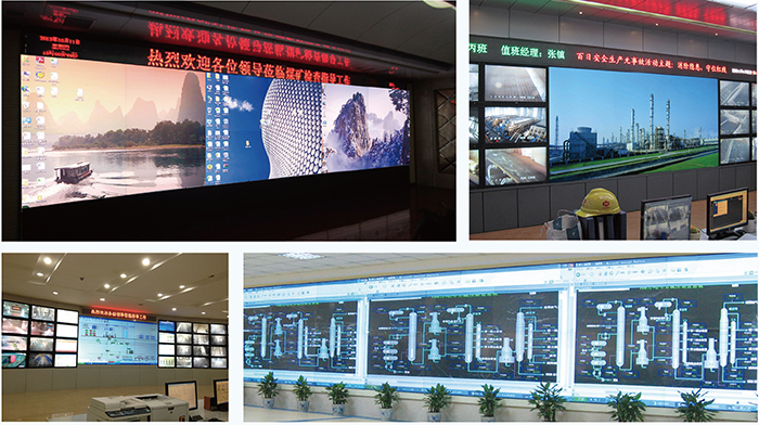 cob小間距l(xiāng)ed屏監(jiān)控室解決方案!