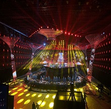 中國藍(lán) 燈光，LED大屏效果！